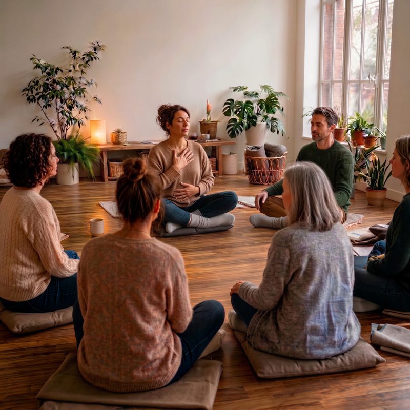Séance collective de sophrologie en cercle